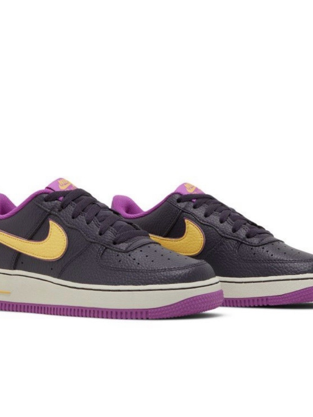 Nike Air Force 1 shoes 7y Cave Purple/Light Bone/Vivid Purple/Solar Fl